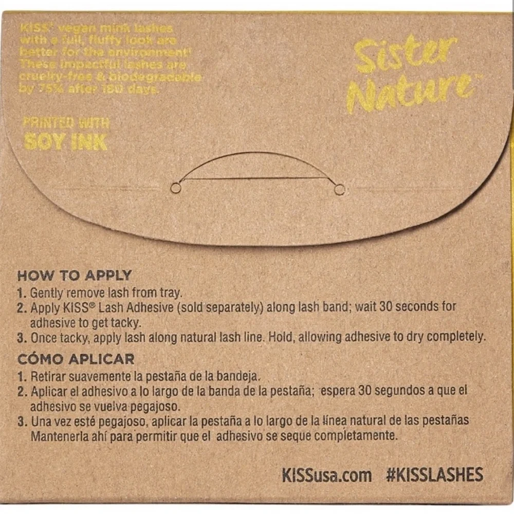 NEW Kiss Sister Nature Vegan Eyelashes - Storm - Picture 3 of 8